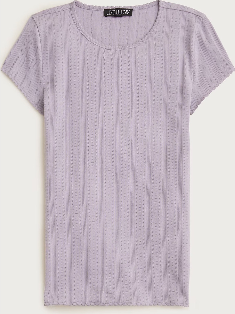 J. Crew Pointelle short-sleeve T-shirt-Size CS